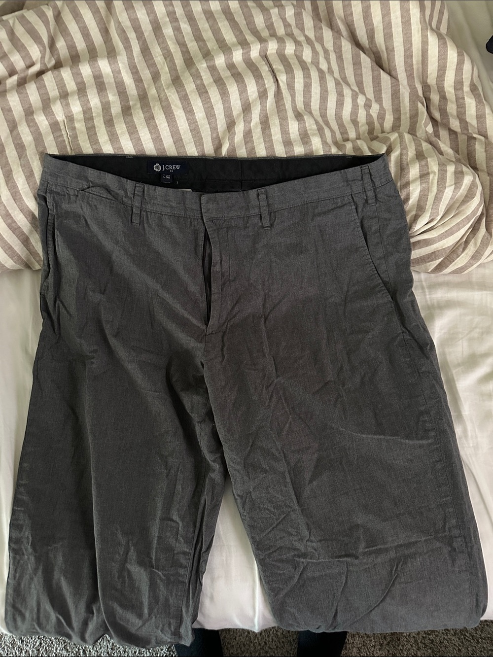 J. Crew Men's Charcoal Gray Chinos